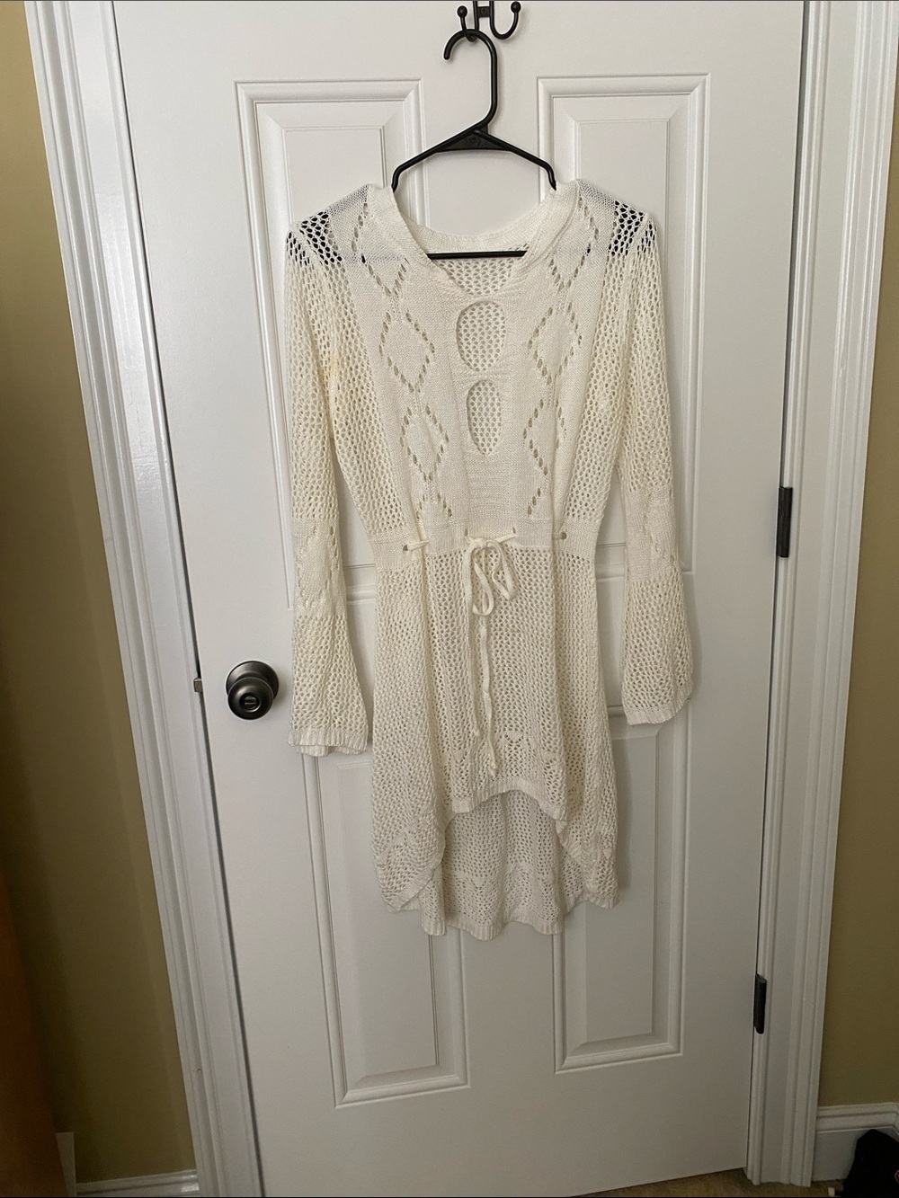 Cupshe Cream Crochet Knit Swim Coverup